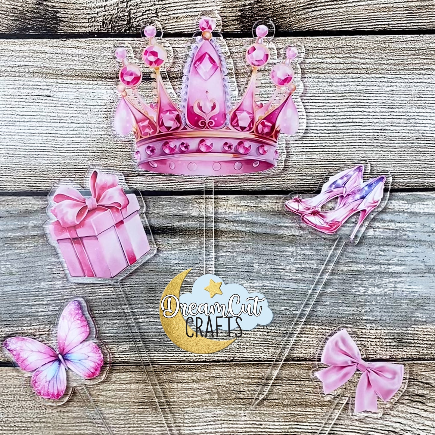 Princess Cake Toppers | Princess Cake Charms for Birthday Cakes & Cupcakes | Baby Shower & Party Decoration Keepsakes
