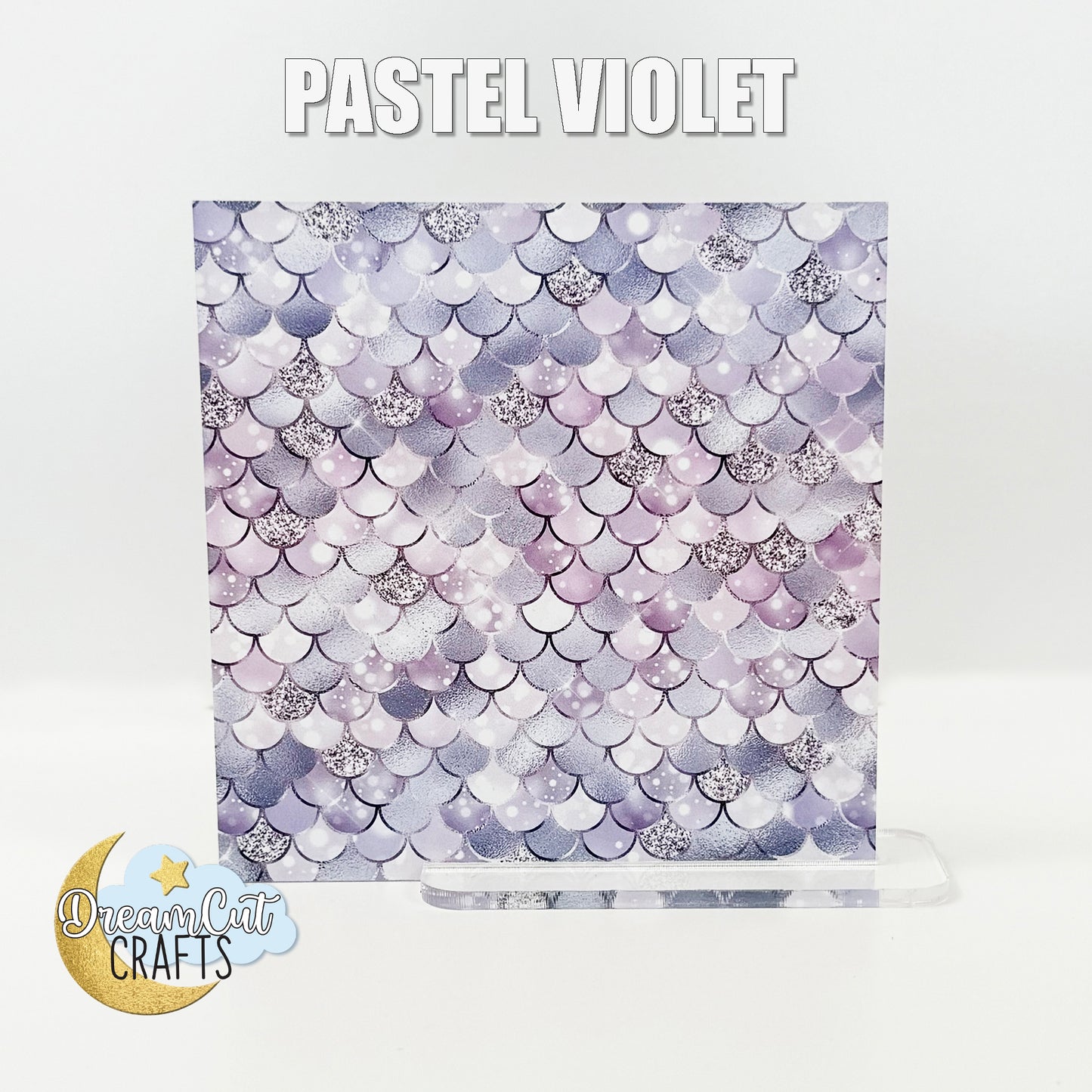 Mermaid Scales UV Printed Acrylic Sheet or MDF – Custom Size, Multiple Color Options