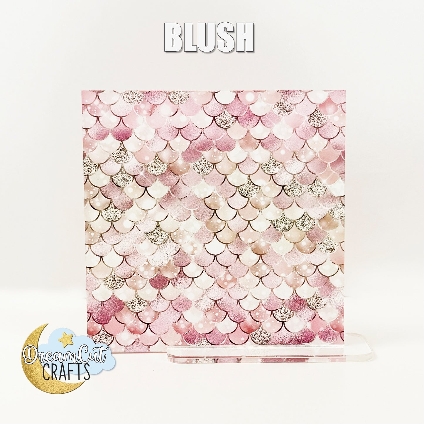 Mermaid Scales UV Printed Acrylic Sheet or MDF – Custom Size, Multiple Color Options