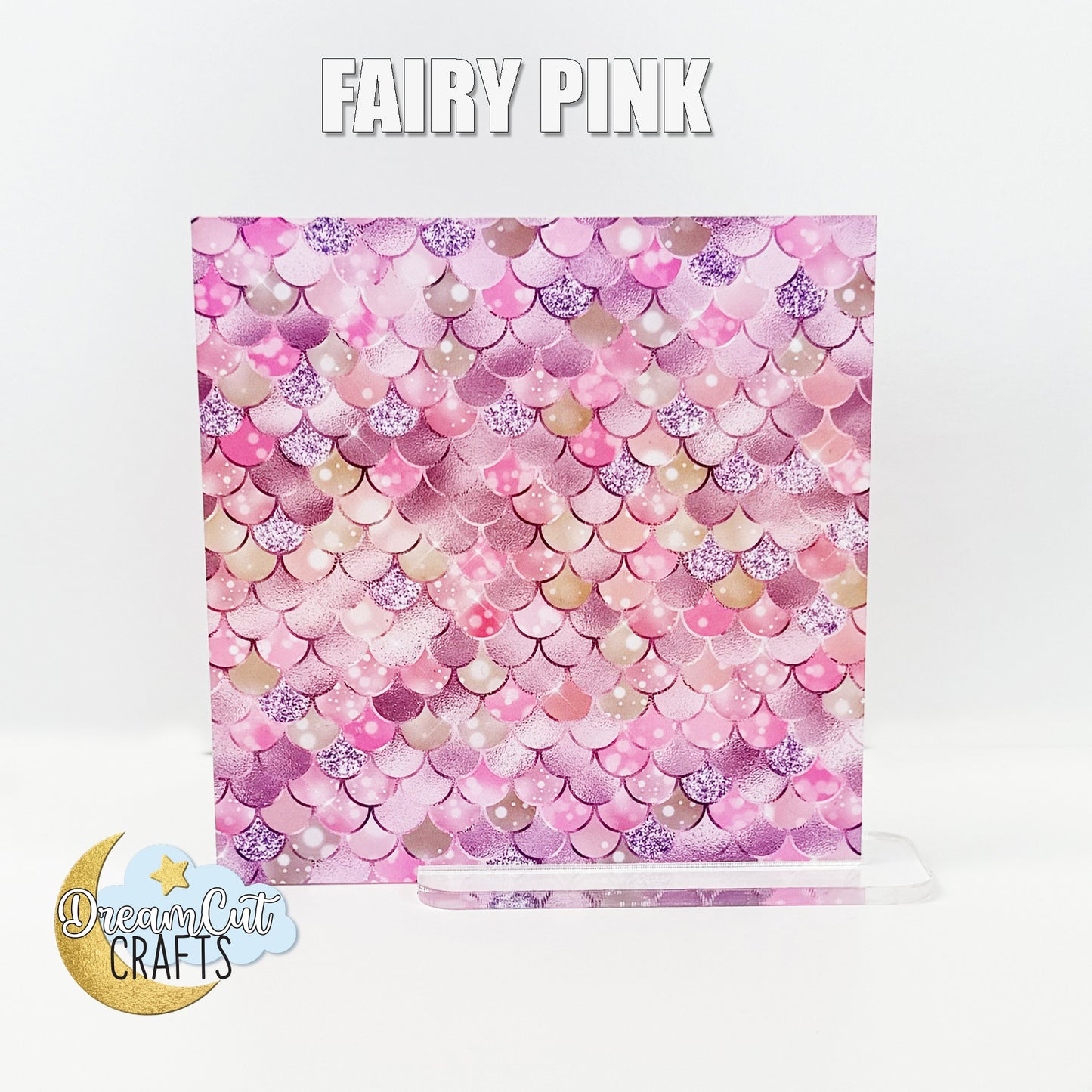 Mermaid Scales UV Printed Acrylic Sheet or MDF – Custom Size, Multiple Color Options