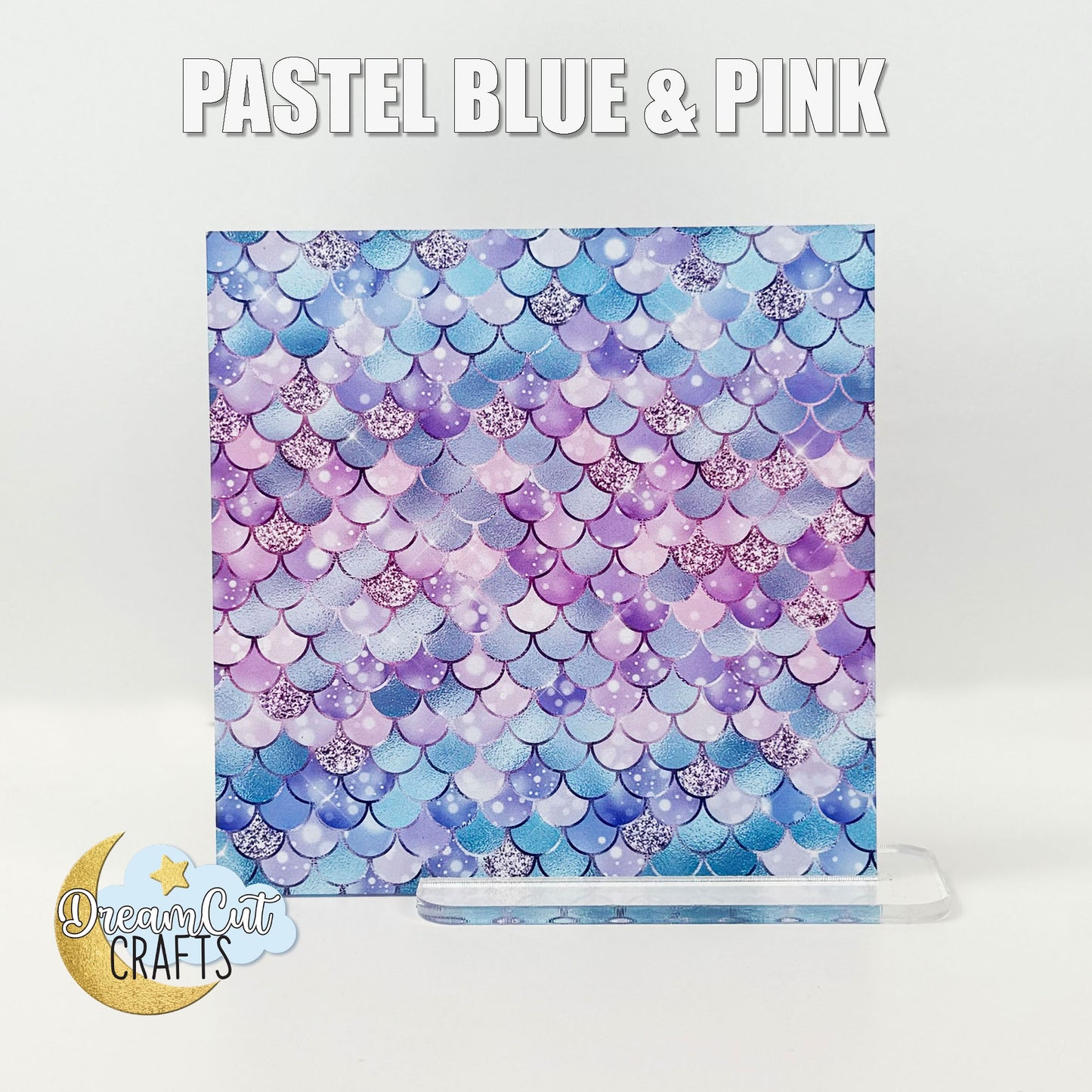 Mermaid Scales UV Printed Acrylic Sheet or MDF – Custom Size, Multiple Color Options