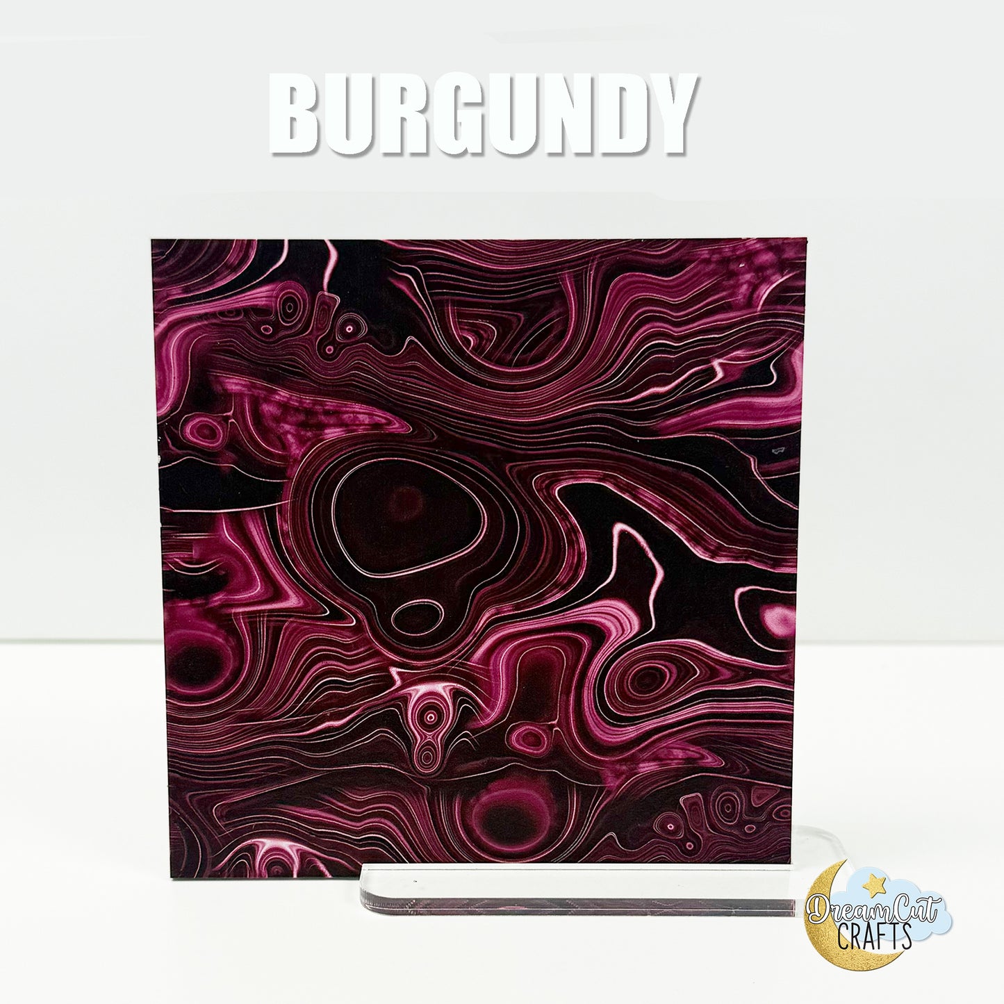 Marble Pattern UV Printed Acrylic Sheet or MDF – Cut to Size (Burgundy, Royal Blue & Turquoise)