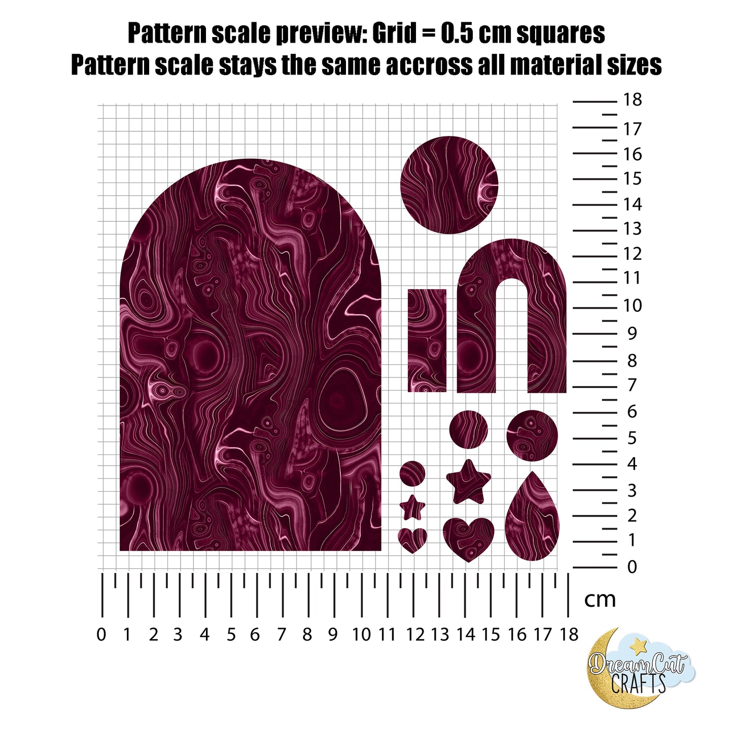 Marble Pattern UV Printed Acrylic Sheet or MDF – Cut to Size (Burgundy, Royal Blue & Turquoise)