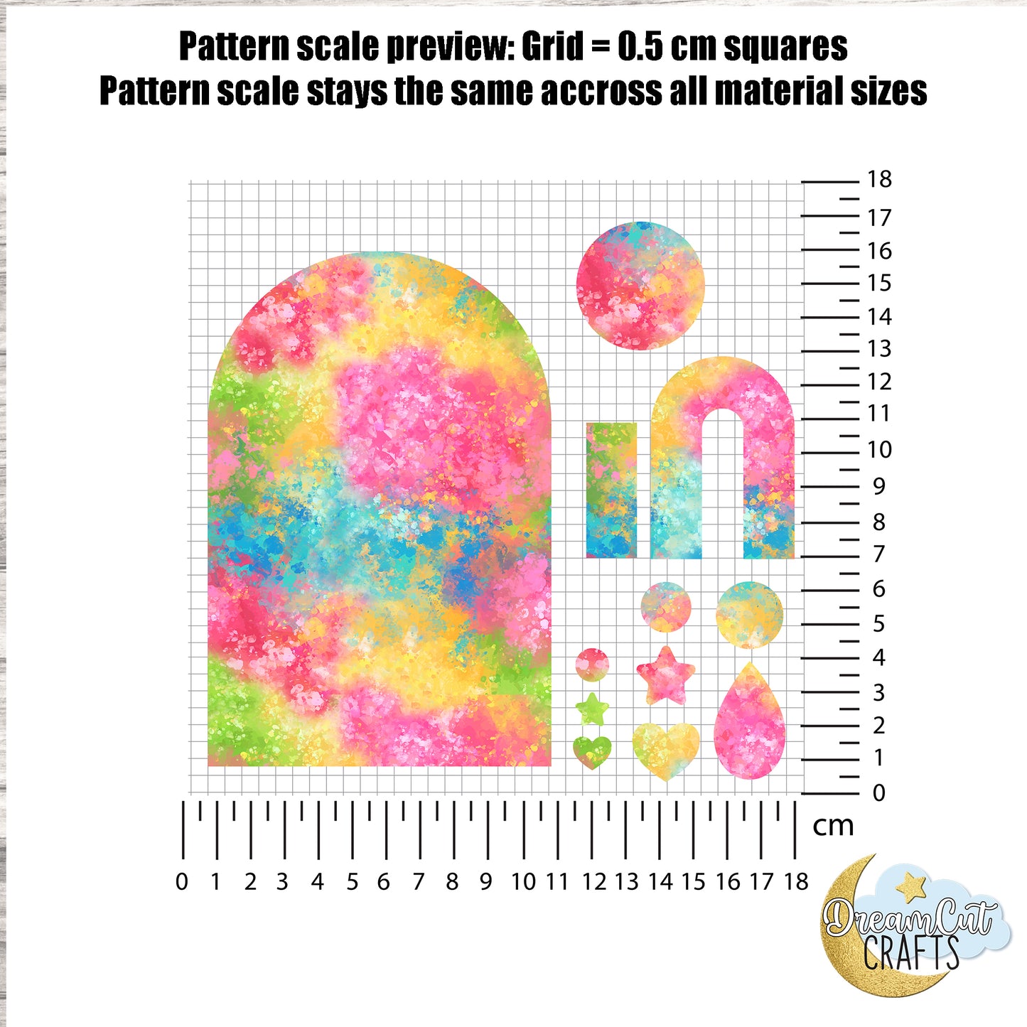 Rainbow Splashes UV Printed Acrylic Sheet | Colorful Abstract Pattern | Laser-Safe Cast Acrylic or MDF