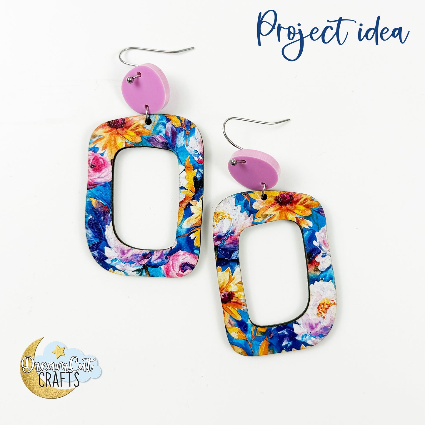 Floral Peonies UV Printed Acrylic Sheet – Vibrant Flower Pattern Laser Material in Cast Acrylic or MDF