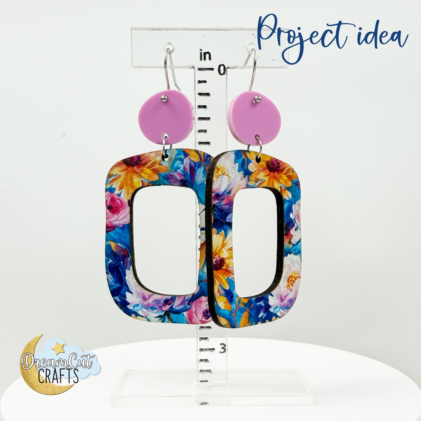 Floral Peonies UV Printed Acrylic Sheet – Vibrant Flower Pattern Laser Material in Cast Acrylic or MDF