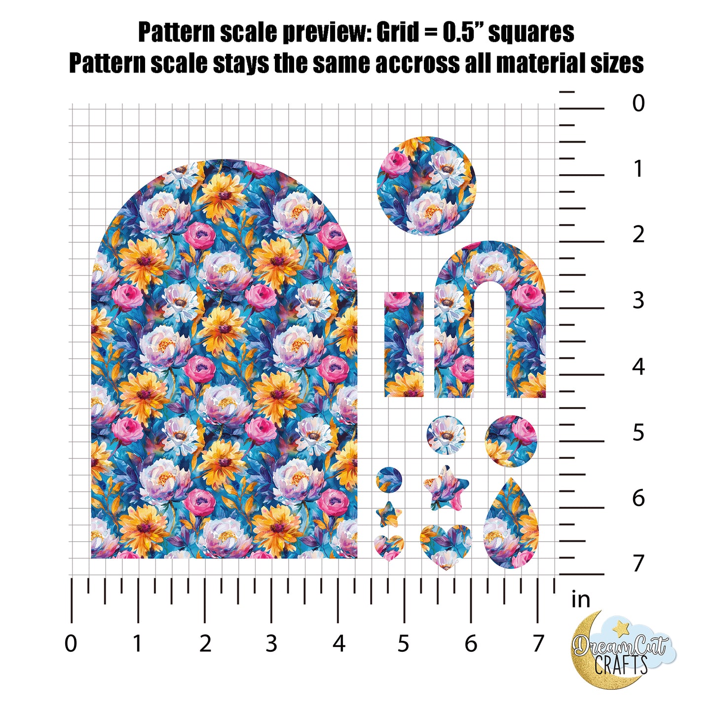 Floral Peonies UV Printed Acrylic Sheet – Vibrant Flower Pattern Laser Material in Cast Acrylic or MDF