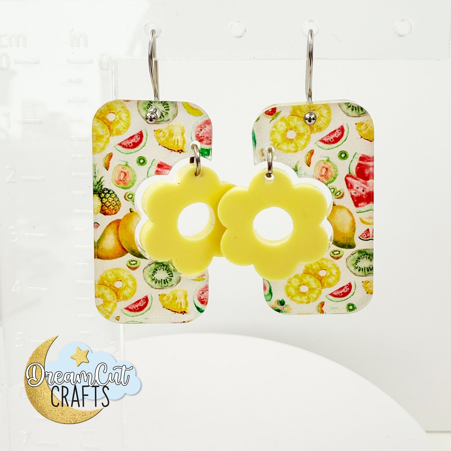 Tropical Fruits UV Printed Acrylic Sheet for Laser Cutting – Summer Pattern on Cast Acrylic or MDF