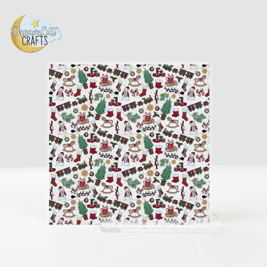 Christmas Holiday Acrylic or MDF Sheet – UV Printed Laser Safe Material