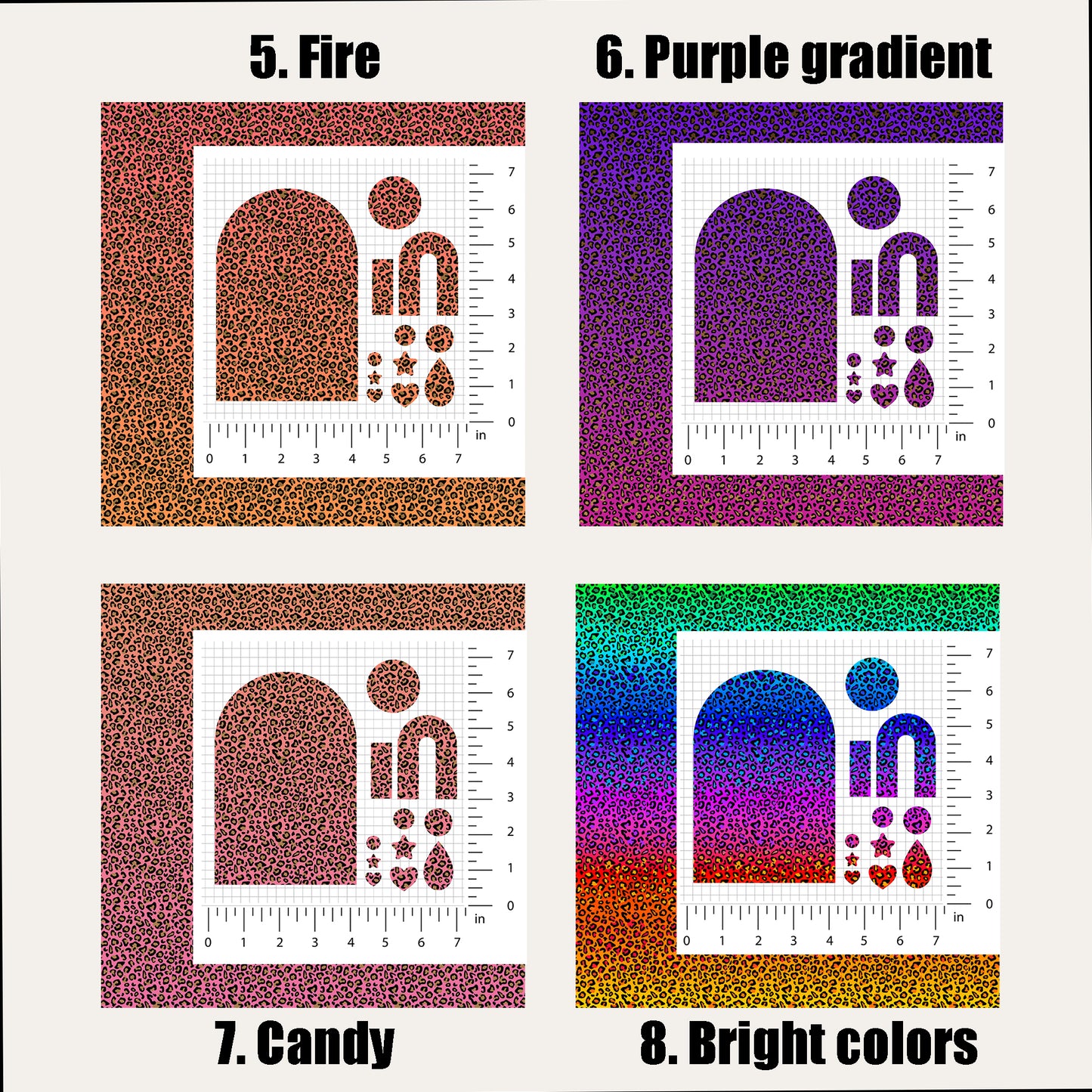 Leopard Print UV Printed Acrylic sheet or MDF – Laser Safe Material for Earrings, Keychains & DIY Projects