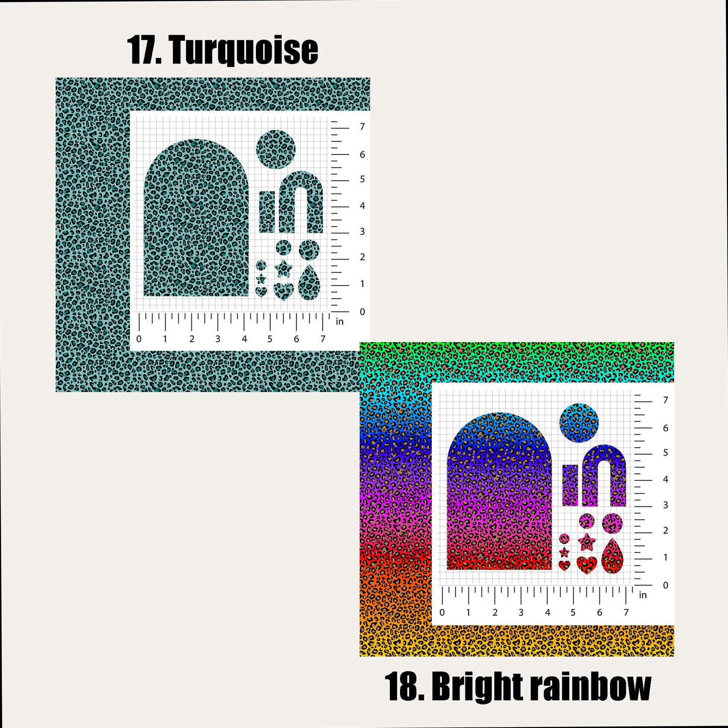 Leopard Print UV Printed Acrylic sheet or MDF – Laser Safe Material for Earrings, Keychains & DIY Projects