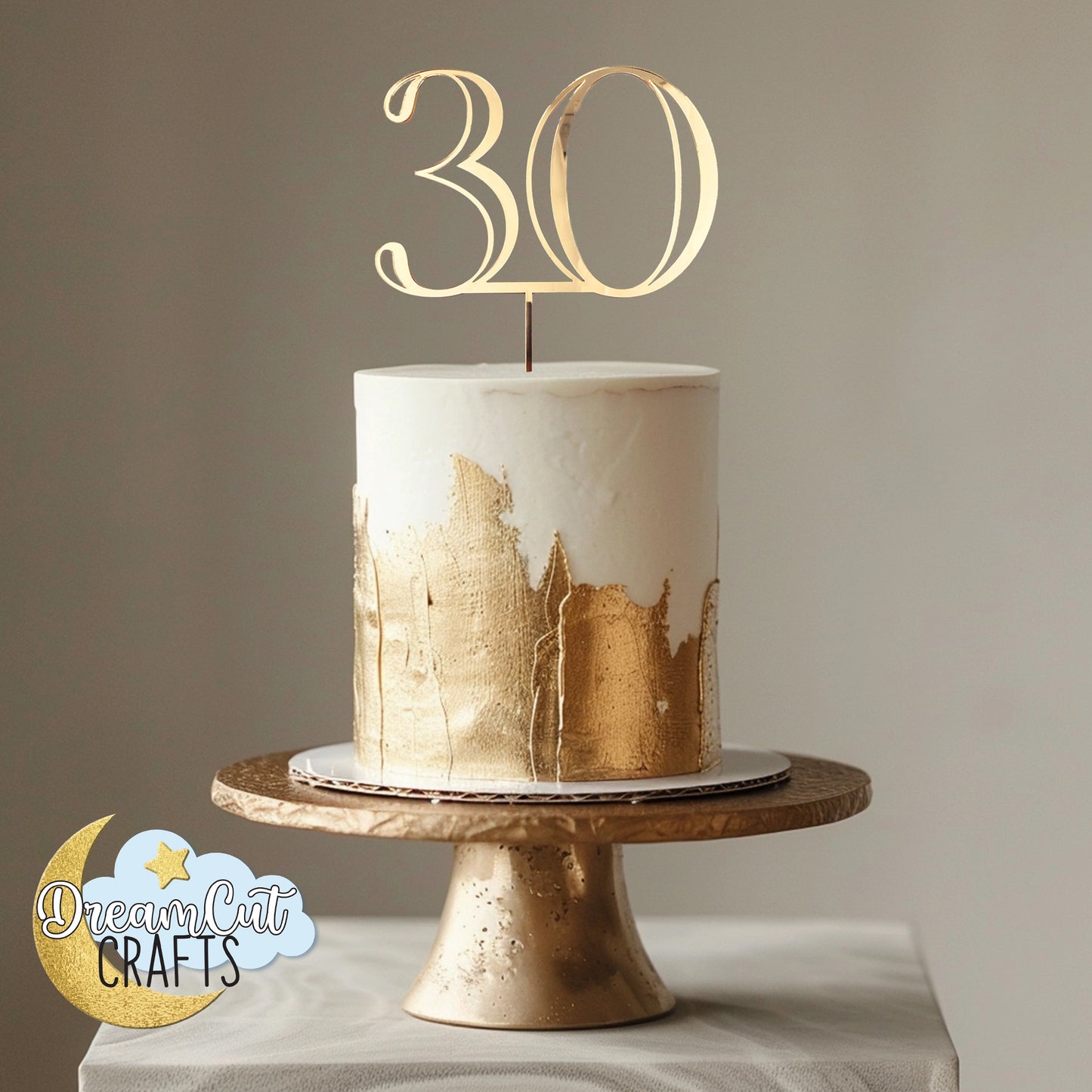 Custom Number Cake Topper – Personalized Acrylic Birthday or Anniversary Cake Decoration Keepsake (Copy)