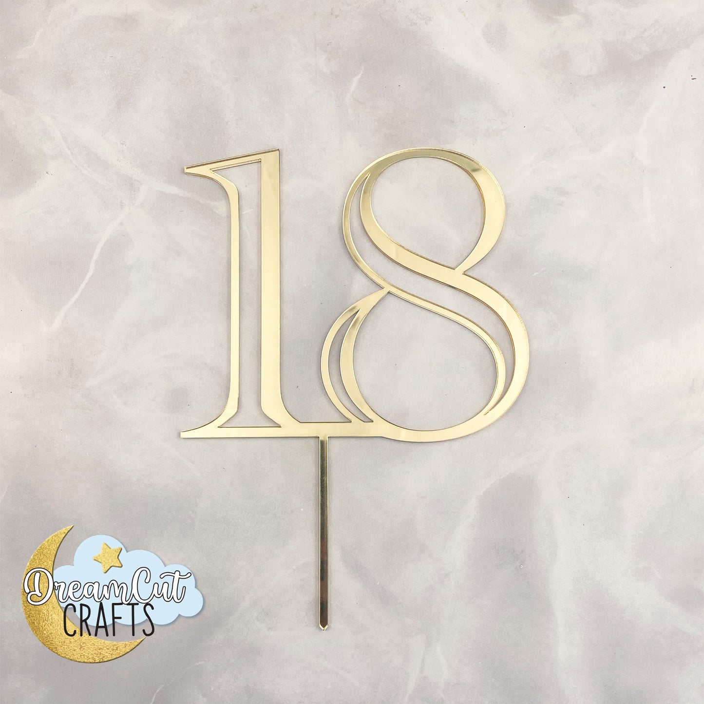Custom Number Cake Topper – Personalized Acrylic Birthday or Anniversary Cake Decoration Keepsake (Copy)