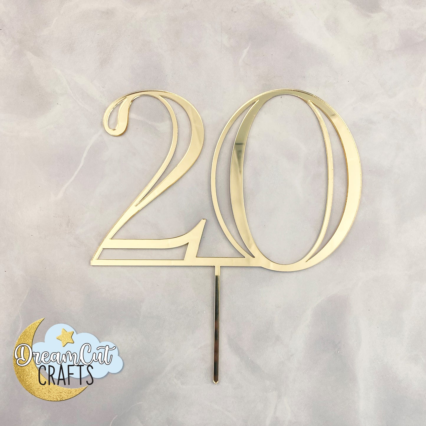 Custom Number Cake Topper – Personalized Acrylic Birthday or Anniversary Cake Decoration Keepsake (Copy)