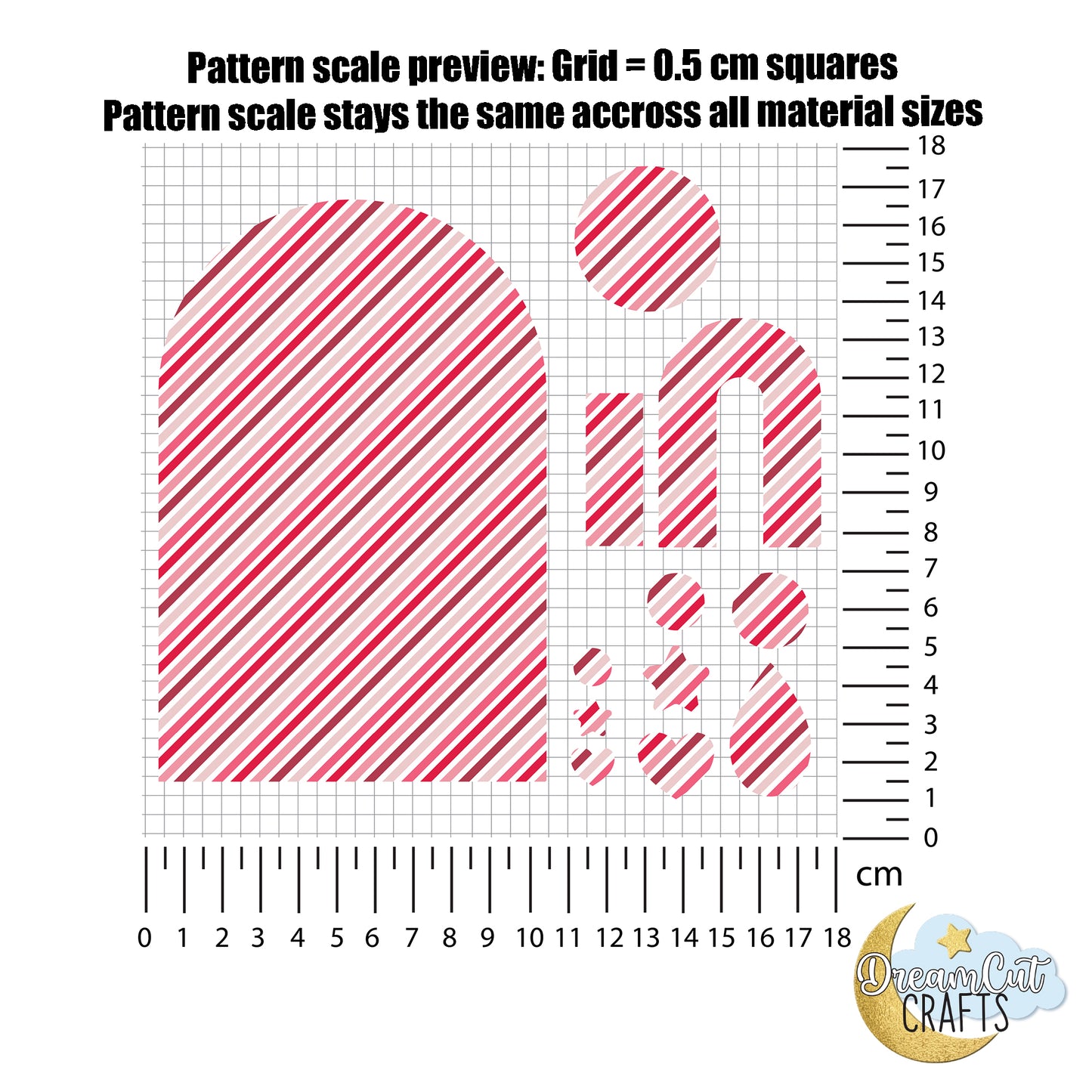 Red & Pink Diagonal Stripes UV Printed Acrylic Sheet for Laser Cutting
