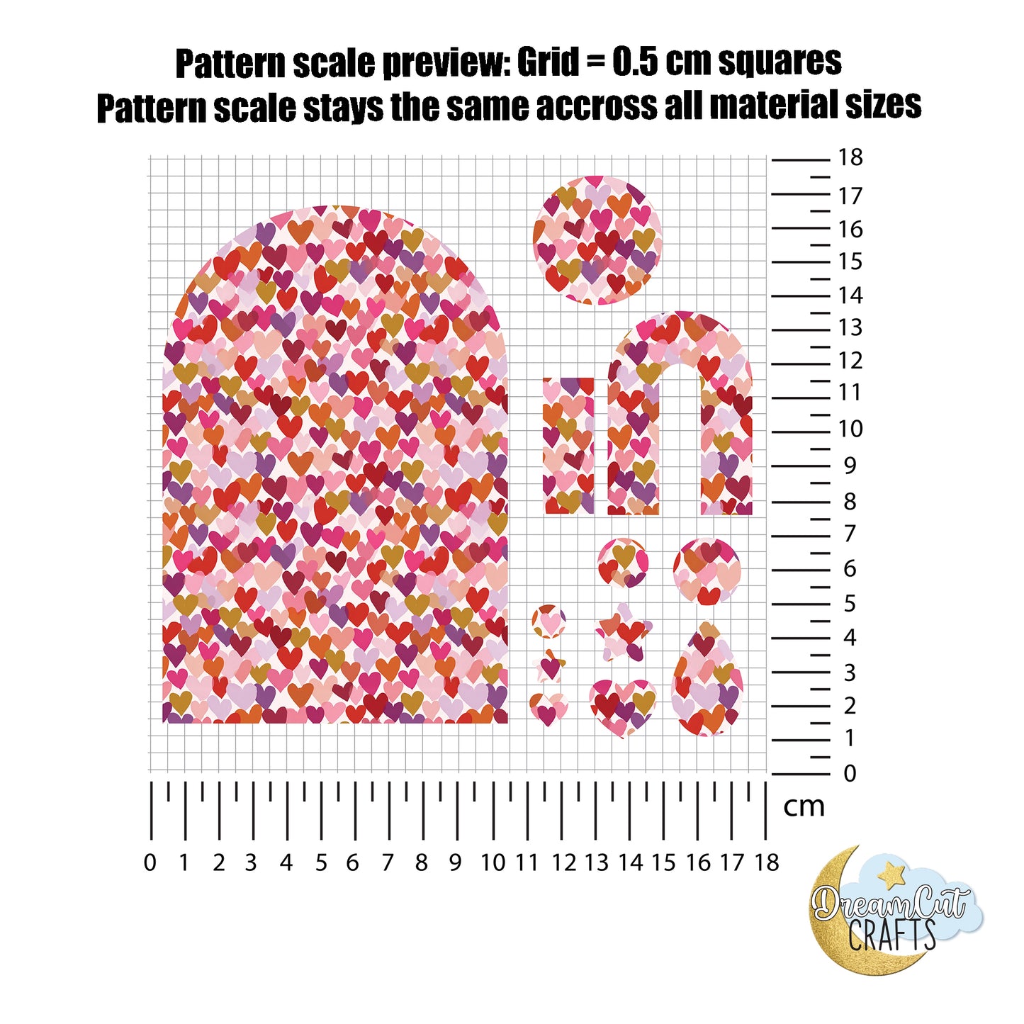 Colorful Heart Pattern UV Printed Acrylic & MDF Sheet for Laser Cutting