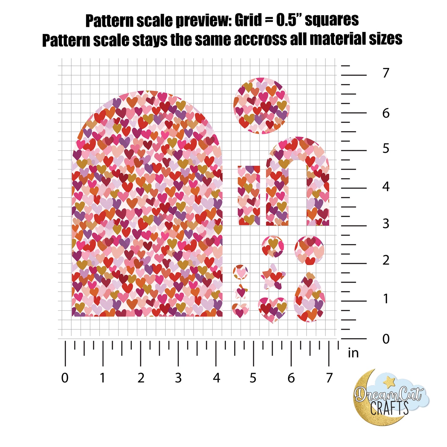 Colorful Heart Pattern UV Printed Acrylic & MDF Sheet for Laser Cutting