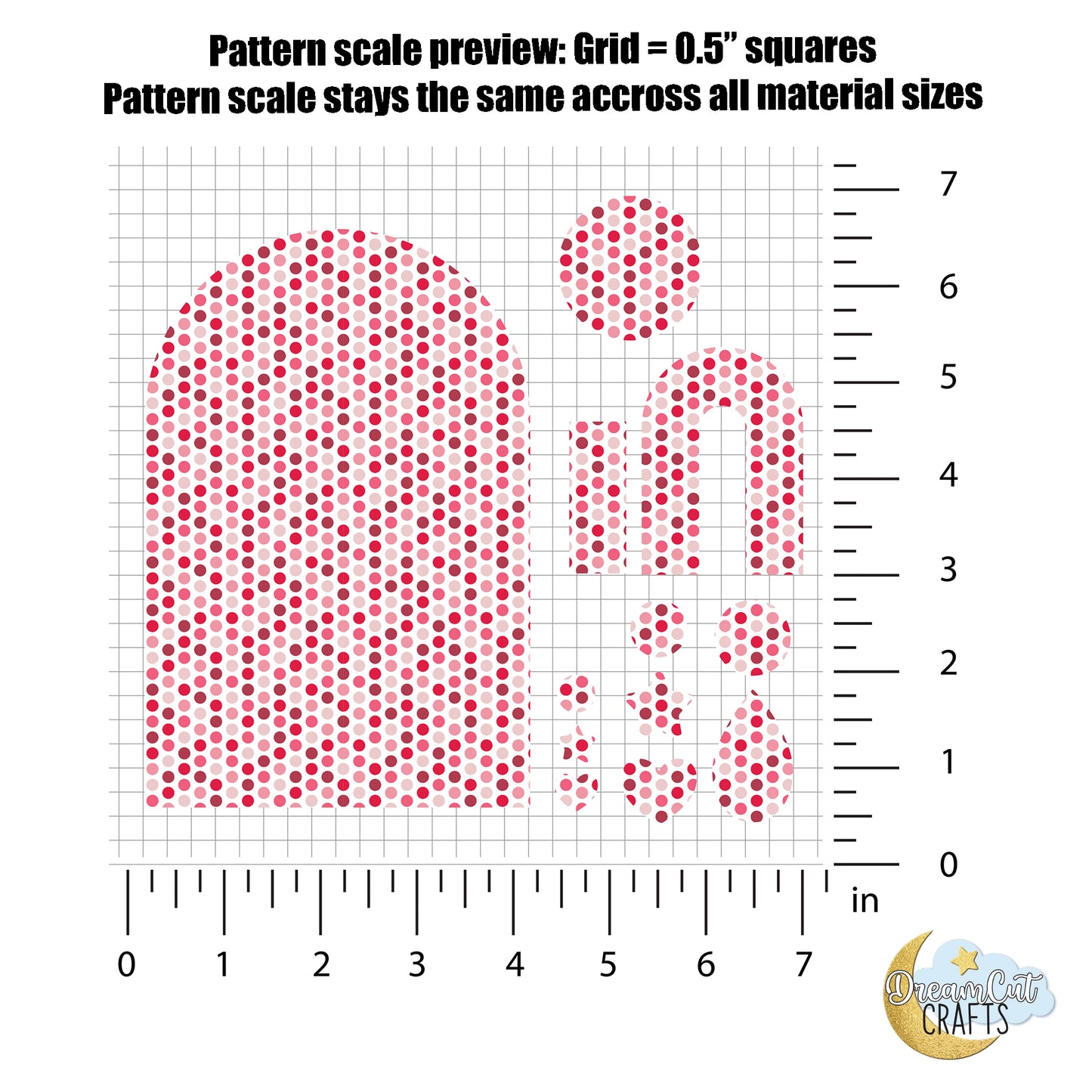 UV Printed Polka Dot Acrylic Sheet | Pink & Red Dots Pattern for Laser Cutting