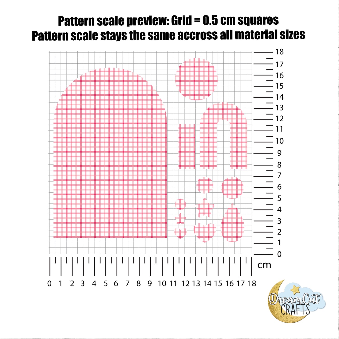 Pink Plaid UV Printed Acrylic Sheet for Laser Cutting | Plaid Pattern Cast Acrylic & MDF