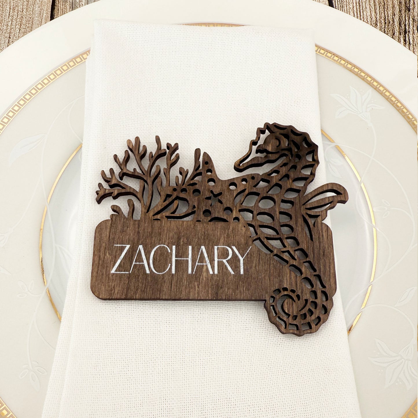 Seahorse Wedding Place Cards | Name Wedding Seating place cards | Custom wedding place cards (Copy) (Copy) (Copy) (Copy)