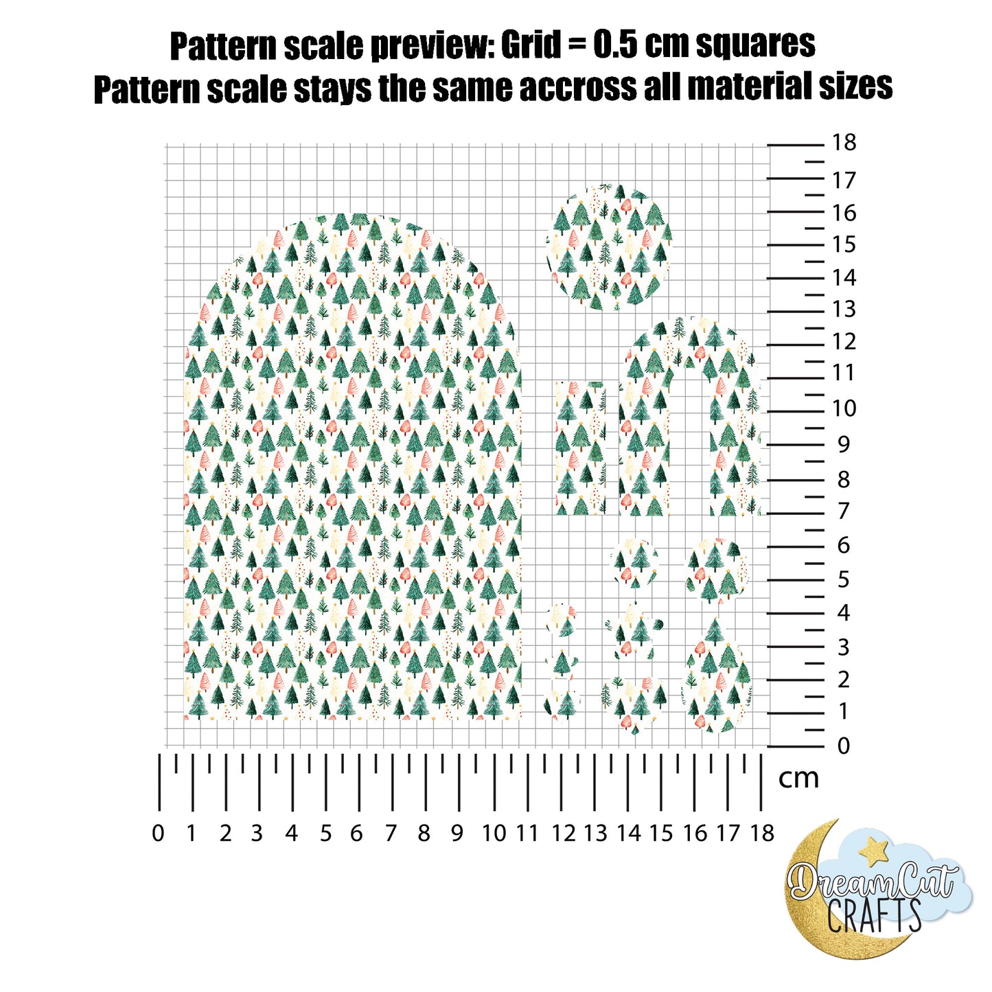 Watercolor Forest Trees UV Printed Acrylic and MDF Sheet – Laser Safe Material for Earrings, Keychains and Holiday Crafts